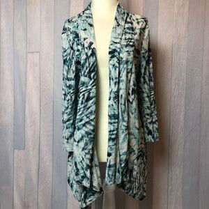 Chico's Size 1 Open Front Cardigan 3/4 Sleeve